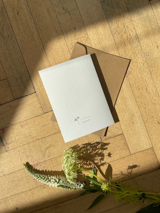 Grußkarte mit gepresster Anemone