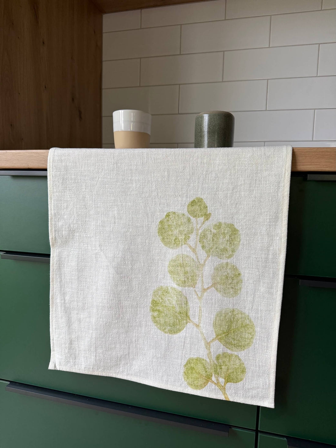 Lněná utěrka Léčivý eucalyptus