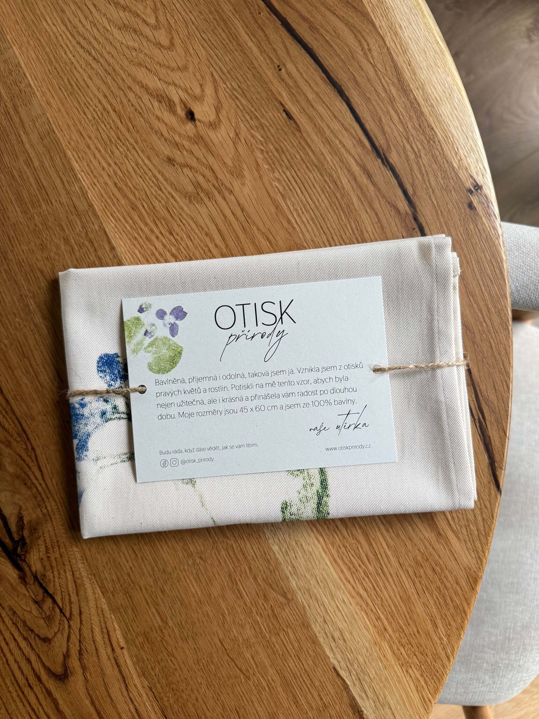 Bavlněná utěrka Ladoňky z lesa