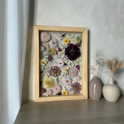 Blumenpoesie in drei Farben